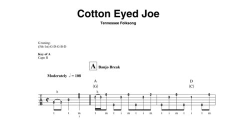 cotton eyed joe tab
